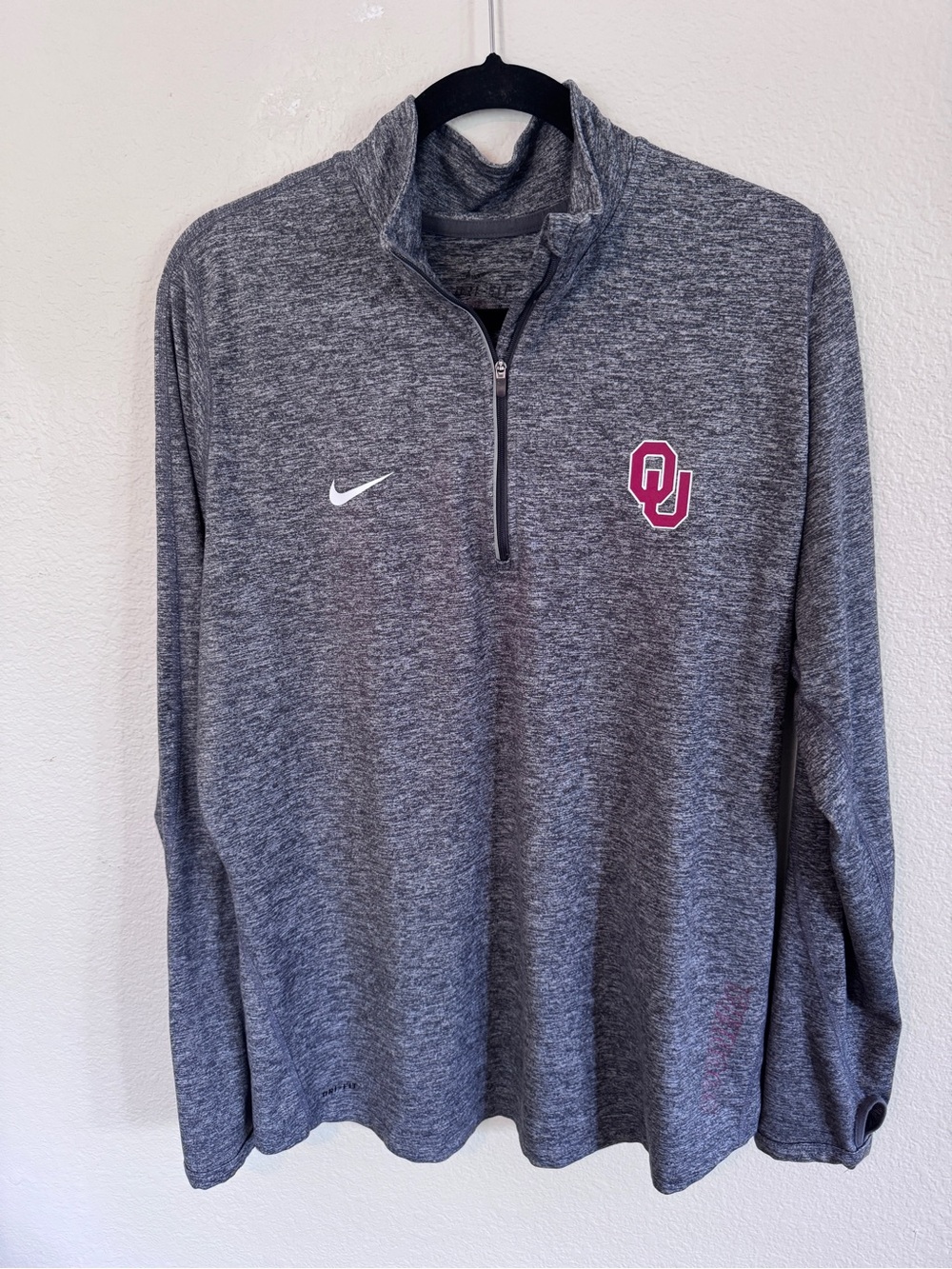 Nike Gray OU Quarter-Zip Pullover ~ Size XXL